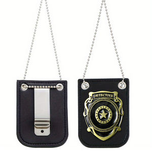 Insignias de Metal de escudo de <span class=keywords><strong>agencia</strong></span> gubernamental personalizadas, broche en relieve 3D de detective privado, aleación de Zinc para uniforme de seguridad y uso de guardia - Product Image 2