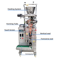 High-Speed SS304 Single Column 3 Side Seal Granule Packing Machine for Salt Sugar Sachet Packaging