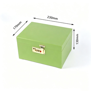 Nouvelle boîte de rangement rectangulaire verte verrouillable pour accessoires de fumage avec plateau roulant et rangement anti-odeur pour organiser les accessoires de fumage - Product Image 5