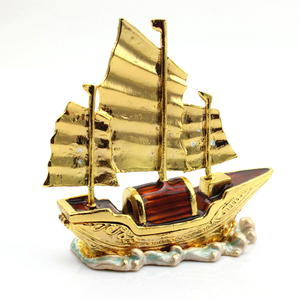 วัสดุโลหะผสมประดับด้วยเพชรพลอยเรือมั่งคั่งเรือฮวงจุ้ย - Product Image 6