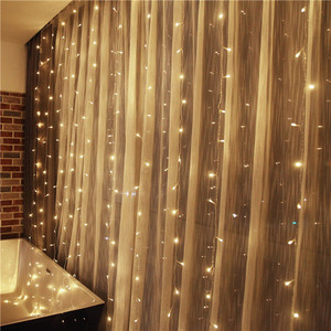 Bleu 2x 2/3x3 Led Glaçon Led Rideau Lumière Féerique De Ficelle De Fée A Mené La Lumière De Noël Guirlande - Product Image 2