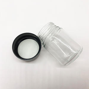 Frascos de Vidrio Transparente de 60 ml con Tapas de Plástico Negras, Envases Vacíos para Pre-Rolls, para Cosméticos, con Revestimientos Interiores CR Incluidos - Product Image 2