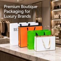 Sacs shopping en papier de luxe personnalisés, logo imprimé premium, emballage pour vêtements de boutique avec poignée en ruban, service OEM en gros