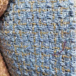 Usine directe brillant motif à carreaux scintillant paillettes Tweed tissu pour sacs chaussures arcs sacs à main artisanat avec paillettes sac à dos - Product Image 4