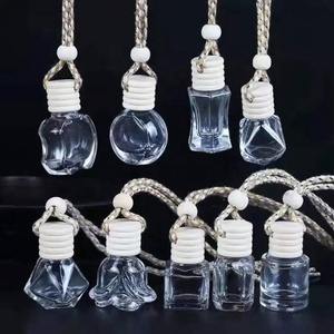 Hot Selling Aroma Diffuser <b>Mini</b> 8ml Empty Air Freshener Glass Car Hanging <b>Perfume</b> Bottle - Product Image 3