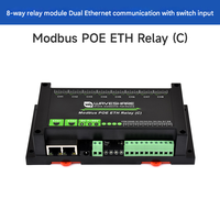 Module de relais 8 voies avec double port Ethernet Alimentation PoE Port réseau Communication en cascade et isolation pour les racks O