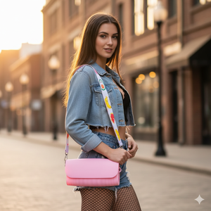 Small Silicone Crossbody Bag Buckle Waterproof Makeup Pouch Organizer <b>Wristlet</b> Clutch Purse with Magnetic for Women - Product Image 1