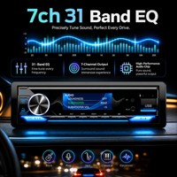 Lecteur audio de voiture 1 DIN DSP TFT en gros, 8 RCA 31EQ pour amplificateur, haut-parleur et projets de mise à niveau de la scène sonore
