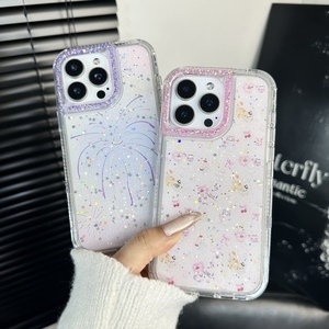 Étui de téléphone portable antichoc avec motif mignon en paillettes époxy 360 Fashion Design pour POVA <span class=keywords><strong>7</strong></span> 4G - Product Image 1