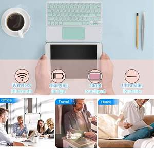 Clavier sans fil Bluetooth mini portable à 78 touches avec pavé tactile pour iPad, tablettes, ordinateurs portables, smartphones - Product Image 3
