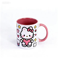 Tasses à café en céramique de porcelaine à sublimation, design personnalisé coloré, surface brillante, best-seller