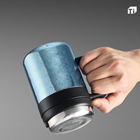 Mug de voyage en titane pur 500 ml, anti-fuite, isolation thermique sous vide 12h, écologique, avec poignée, design minimaliste