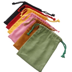 Pochette en coton colorée personnalisée pour vêtements de bébé, sac à cordon pour chaussures, cosmétiques, emballage cadeau - Product Image 2