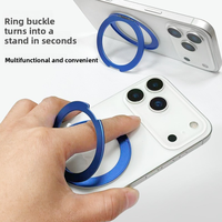 Support de téléphone universel pliable et pivotant en alliage d'aluminium ultra-fin, adhésif, pour bureau et lit, accessoire pour smartphone, vente en gros