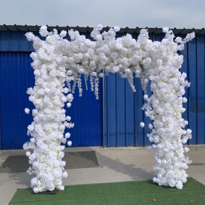 L-HFA014 Wholesale Artificial <b>Flowers</b> Wedding Arch Heart Shape <b>Flower</b> Arch Backdrop Arrangement for Event Decoration - Product Image 5