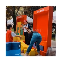 Bloc de bricolage géant adulte activité interactive pour plusieurs personnes blocs de construction russes puzzle jeu d'équilibre