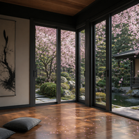 Ventana Moderna con Puertas Corredizas de Doble Vidrio para Hoteles, Diseño de Marco