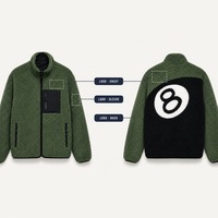 Veste en polaire sherpa pour homme, fausse fourrure, chaude, pour l'hiver, logo personnalisé, fournisseur direct d'usine OEM