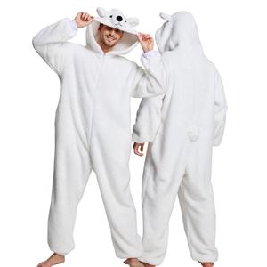 Wholesale Adult's Hoodie Animal Pajamas Winter Soft Polyester Kigurumi Onesie Women/<strong>Men</strong> Jumpsuit Cosplay Family Matching <strong>Pyjamas</strong> - Product Image 2