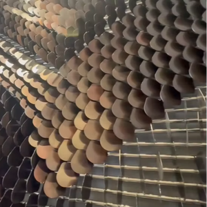 لوح ديكور داخلي بتصميم نوفيل آرت من الفولاذ المقاوم للصدأ، لوحة جدارية وصفائح من الاستانلس ستيل لتزيين جدران الفنادق - Product Image 2