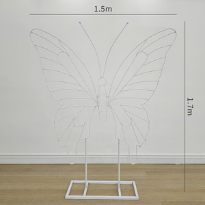 शादी प्रोप्स आयरन आर्ट तितली रोड गाइड स्टेज पृष्ठभूमि व्यवस्था - Product Image 5