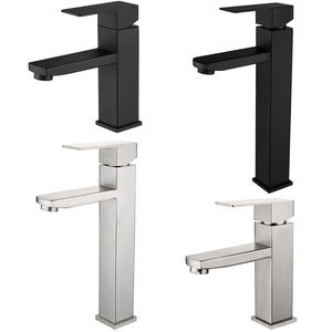 <span class=keywords><strong>Rubinetto</strong></span> per <span class=keywords><strong>Lavabo</strong></span> da Bagno Contemporaneo in Acciaio Inox, Monocomando a Un Foro, Montaggio su Piano - Product Image 1