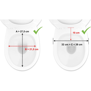Rialzo per sedile WC per anziani (15 cm), Rialzo per sedile WC per adulti con coperchio PEPE P30005 - Product Image 5