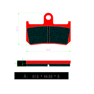 Plaquettes de frein arrière de moto plaquettes de friction de moto pour YAMAHA YZFR1 YZF R1 2007 2008 2009 2010 <span class=keywords><strong>2011</strong></span> 2012 2013 2014 FA442 - Product Image 4