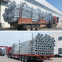 Postes de Acero Galvanizado en Caliente para Alumbrado Público Solar, de 2.5m, 3m, 4m, 5m, 6m, 7m, 8m, 9m, 10m y 11m, para Carreteras y Autopistas
