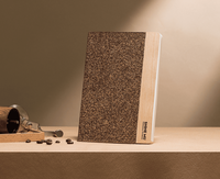 Journal d'affaires écologique avec logo personnalisé FOCUS Carnet de notes en liège pour marc de café durable Planificateur de cadeaux promotionnels
