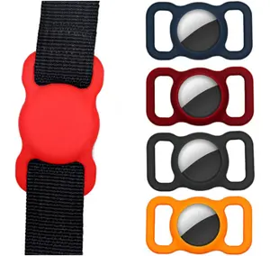 Soft Silicone Protective Case for Anti-Lost Locator Air Tag GPS Tracking Holder for Dog Cat Pet Collar