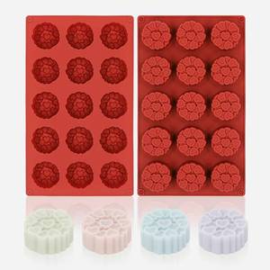 MUYULINS Factory can customize 15-cavity heart-shaped LFGB non-stick BPA Free <b>silicone</b> mousse cake mold - Product Image 5