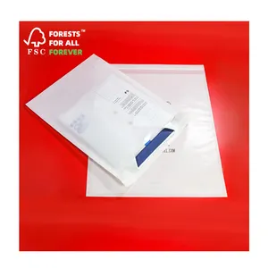 100% recycle custom flat glassine paper envelope bags for garment packaging pouch