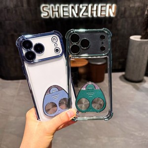 High quality Clear Rotating ring holder Mobile phone case for iPhone 17 air 16 15 14 pro max Shockproof Air Cushion <b>cover</b> back - Product Image 3