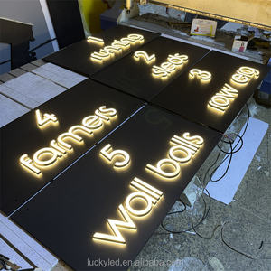 Segno del bagno personalizzato numero di indirizzo della casa segno porta targa con nome della porta moderna illuminata targa della toilette segno con illuminazione - Product Image 1