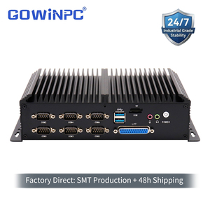 มินิพีซีอุตสาหกรรมแบบไร้พัดลมพร้อมอินเทล คอร์ i38130U พอร์ตแลน 4 กิกะบิต 6 RS232 ซีเรียล รองรับ HDMI มัลติไดสเพลย์ - Product Image 6