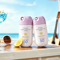 Contenant cosmétique portable personnalisé vide pour crème solaire/BB crème/lotion, mini tube de crème pour les mains, tube de crème solaire avec porte-clés