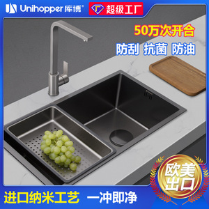 อ่างล้างจานสแตนเลส 304 แบบฝังใต้เคาน์เตอร์ ชามเดี่ยว สีดำด้าน คิงคอง หนา 0.7 มม. อเนกประสงค์ - Product Image 5