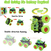 Véhicules Jouets à Friction Monster Truck Rotation à 360 Degrés Tout-Terrain Voiture de Cascade 4x4 Voiture Inertielle Jouets pour Garçons