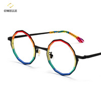 Monture de lunettes légère en titane pleine monture colorée pour hommes, nouvelle marque de créateur 2025, lunettes à fleurs pour femmes