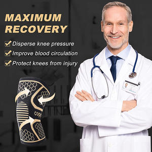 Kain Tembaga Pelindung Lutut Lengan Lutut dengan Dukungan Kompresi Premium Tembaga untuk Pereda Nyeri Sendi <span class=keywords><strong>Arthritis</strong></span> Lutut - Product Image 3