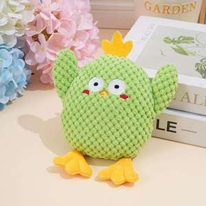 New Eco-Friendly Cartoon <b>Plush</b> Sleep Companion Green Chicken Durable Chew Toy for Dogs Sound Toy Daily Use Wholesale - Product Image 5