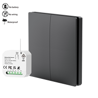 Interrupteur mural cinétique intelligent auto-alimenté étanche de haute qualité 10A pas de câblage pas de batterie interrupteur d'éclairage Standard UK/EU RF433