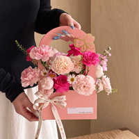 Nouvelle boîte à fleurs de couleur macaron, élégante et écologique, pour conserver les fleurs fraîches.