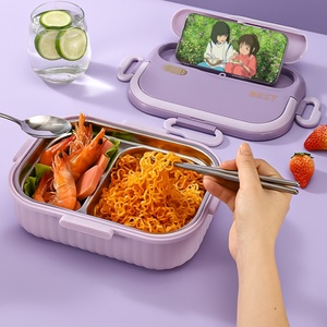 Boîte à <span class=keywords><strong>lunch</strong></span> isotherme en acier inoxydable 304 sans BPA pour l'école, compatible micro-ondes, avec sac à <span class=keywords><strong>lunch</strong></span> - Product Image 3