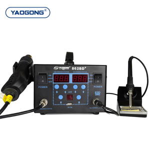 YAOGONG 862BD + Thermostat Auto Sleep <span class=keywords><strong>Fer</strong></span> à <span class=keywords><strong>souder</strong></span> Pistolet à air chaud 5V 2A Outils de réparation de téléphone portable Station de soudage de reprise BGA - Product Image 6