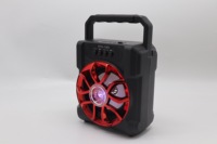 Suara Stereo Speaker Keras Surround, Audio Jack 3.5Mm Pemutar Musik Bass Lampu Warna-warni Bertenaga Subwoofer Speaker USB