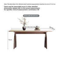 Ensemble de table et chaises de salle à manger rectangulaire en bois massif, style nordique moderne, 4 à 6 places, design ferme, dernières tendances