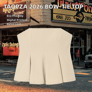 TAOP&ZA 2026 Novedad Primavera para Mujer: Top/Camiseta sin Mangas con Lazo y Tirantes Finos, Tejido Vintage Transpirable y Ecológico, con Falda Corta - Product Image 2