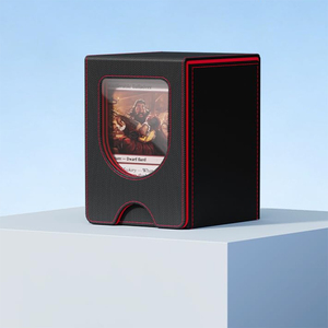 Lot de 4 boîtes de rangement pour cartes MTG Commander, capacité de 100+ cartes à double pochette, boîte à cartes <span class=keywords><strong>Magic</strong></span> compatible avec les cartes TCG/PTCG/CCG - Product Image 5